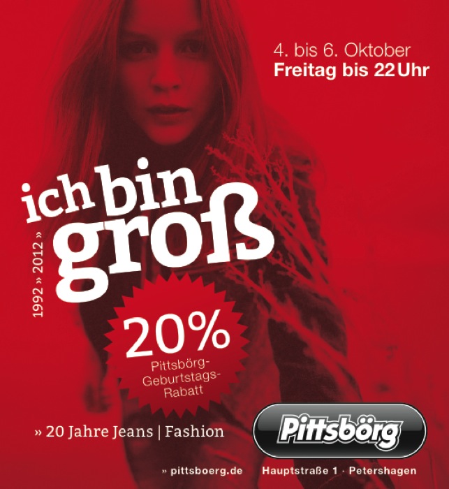 ich-bin-groß Werbeanzeige Tageszeitung Pittsboerg
